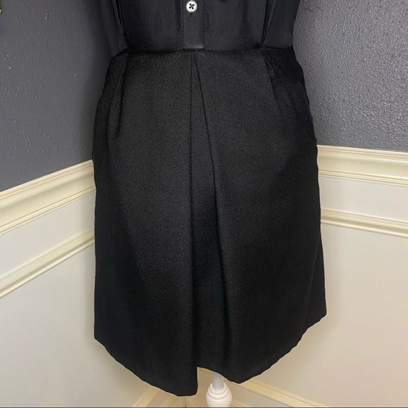 Sea NY Mixed Media Pussy Bow Button Down Dress - Picture 3 of 10